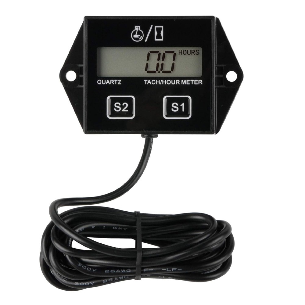 Digital Hour Meter Tachometer with Maintenance Reminder - Durable & Waterproof