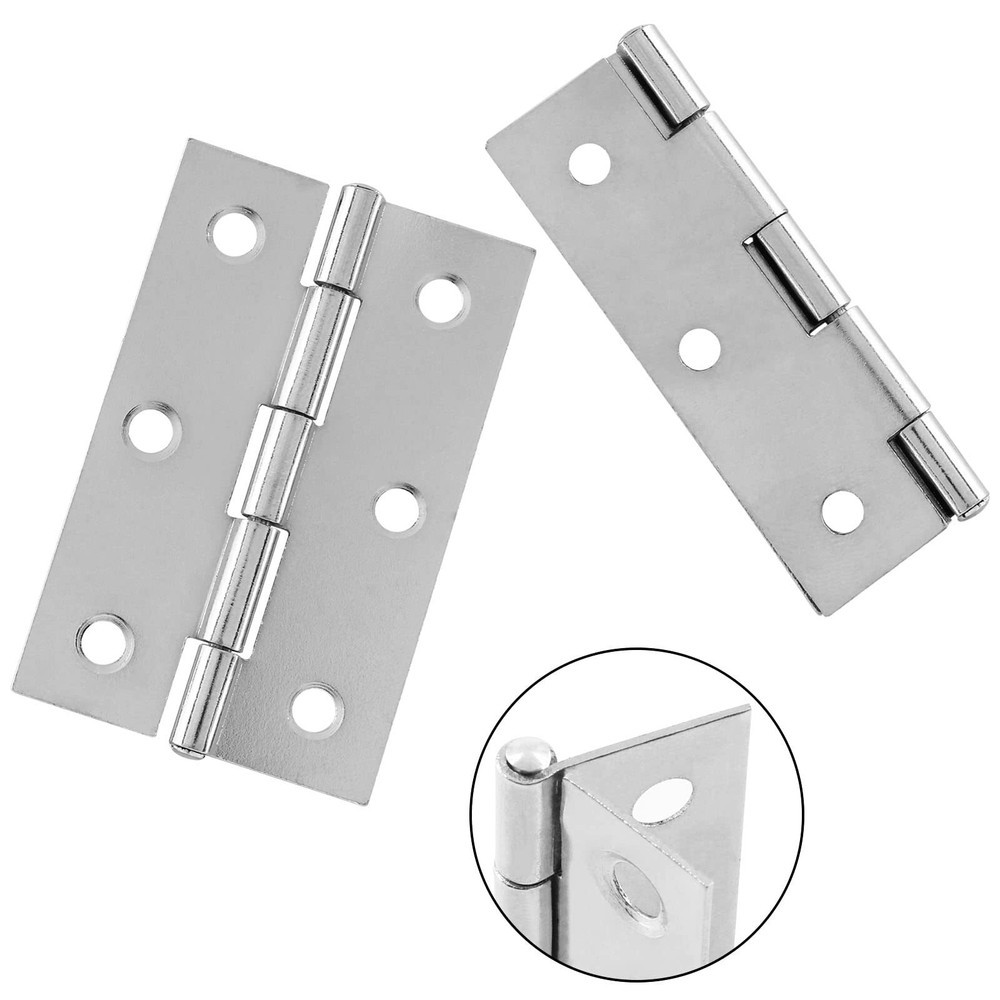 12 Pack 2.5 Inch Door Hinge Silver Butt Hinges with Mounting Screws