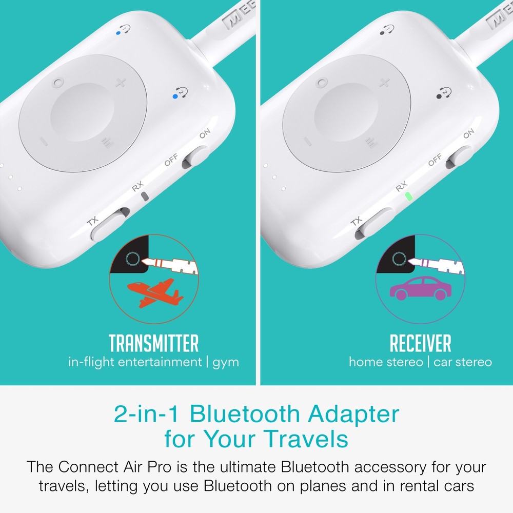 MEE audio Connect Air Pro Bluetooth Wireless Audio Transmitter & Receiver 2-in-1