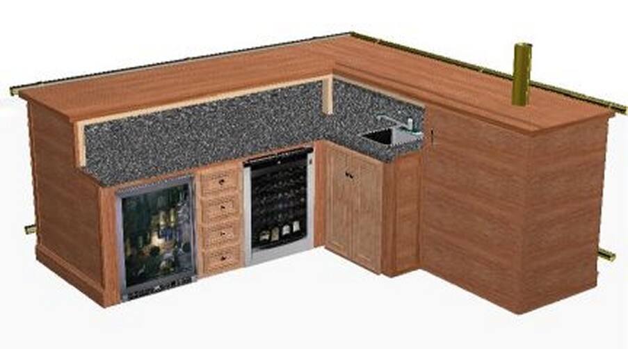 L Home Bar Plans