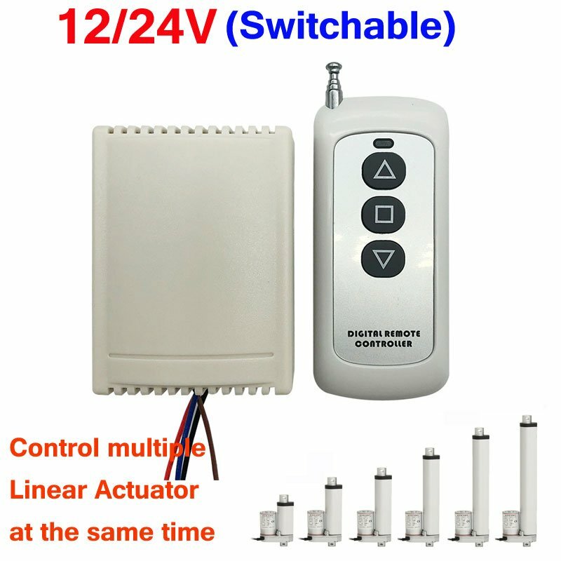 Wireless Remote Control Kit for DC 12V 24V Linear Actuator Motor Controller US