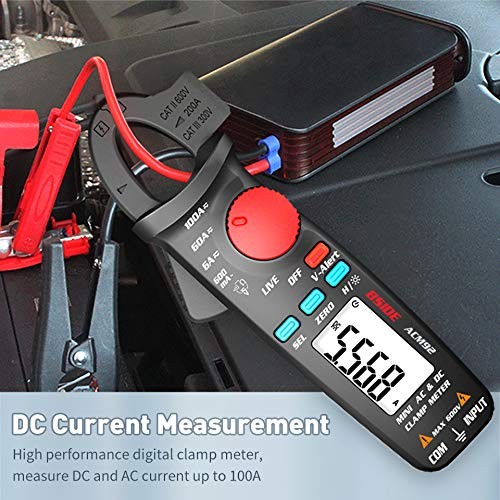 ACM92 Mini Clamp Meter AC DC Current 100 Amp Auto Range Digital Black