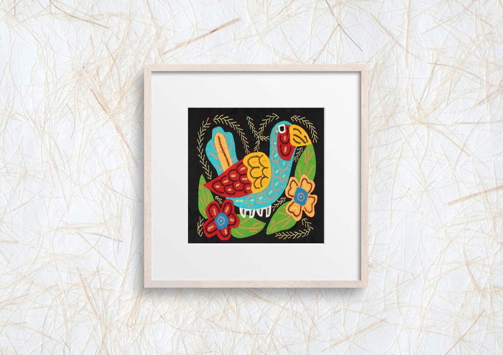 Multi-Color Bird Red And Blue Molita