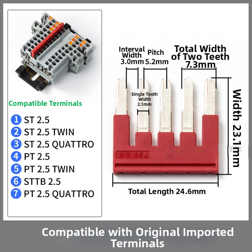 15pcs FBS5-5 Copper Terminal Strip for Efficient Electrical System Setup