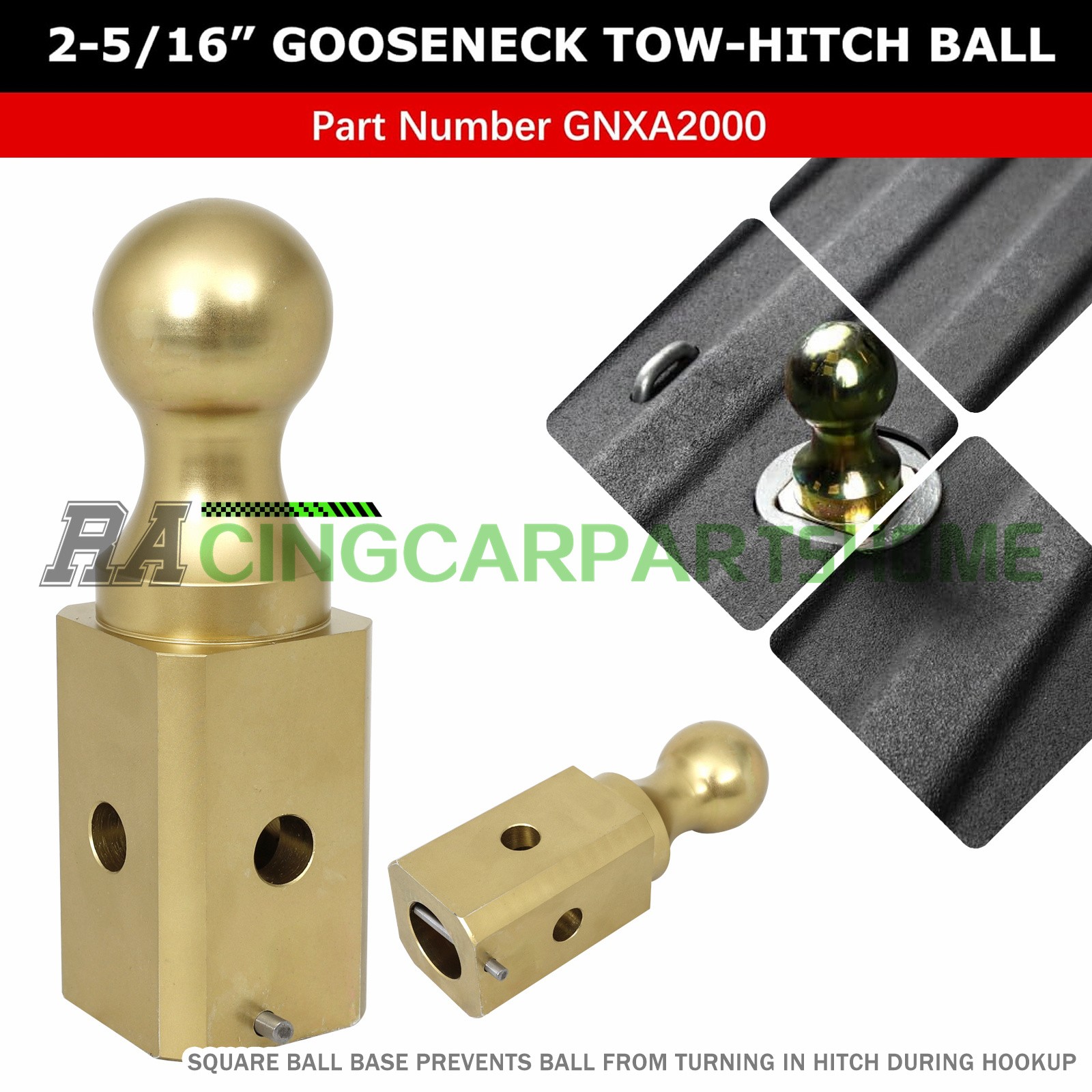 Fits B&W Trailer Hitches GNXA2000 Gooseneck Ball Hitch Turn Over Ball 2-5/16”