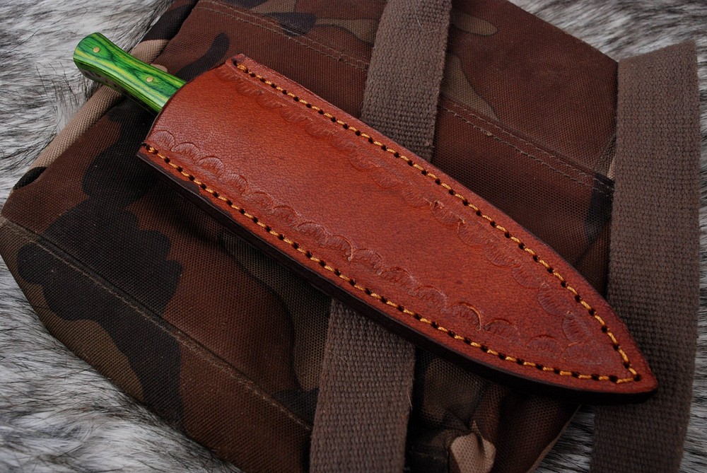 Vintage handmade Damascus double edged dagger boot TOOTHPICK knife 4'Fixed blade