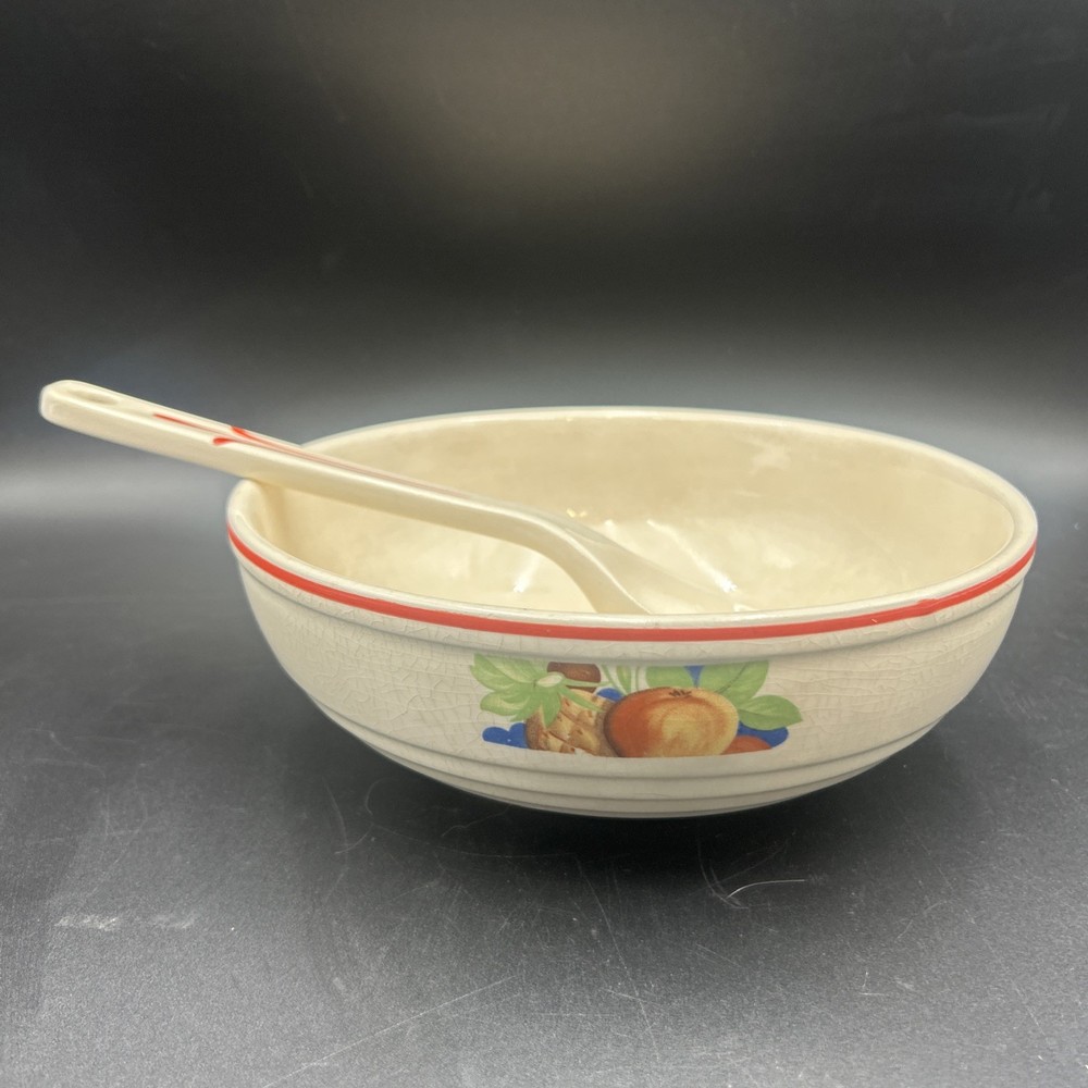 Universal Pottery  9" Bowl And spoon
