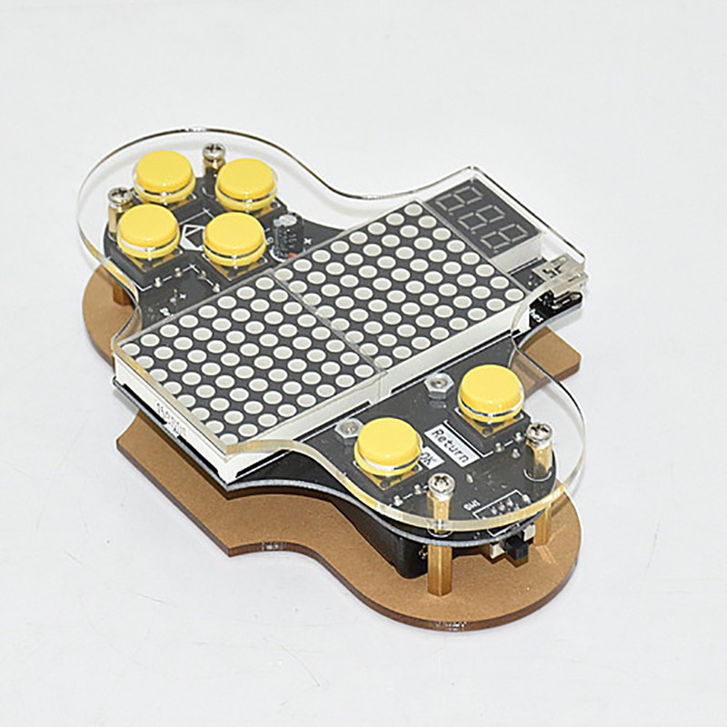 Upgraded Electronic DIY Game Console Kit Soldering Practice Kit with Open Source