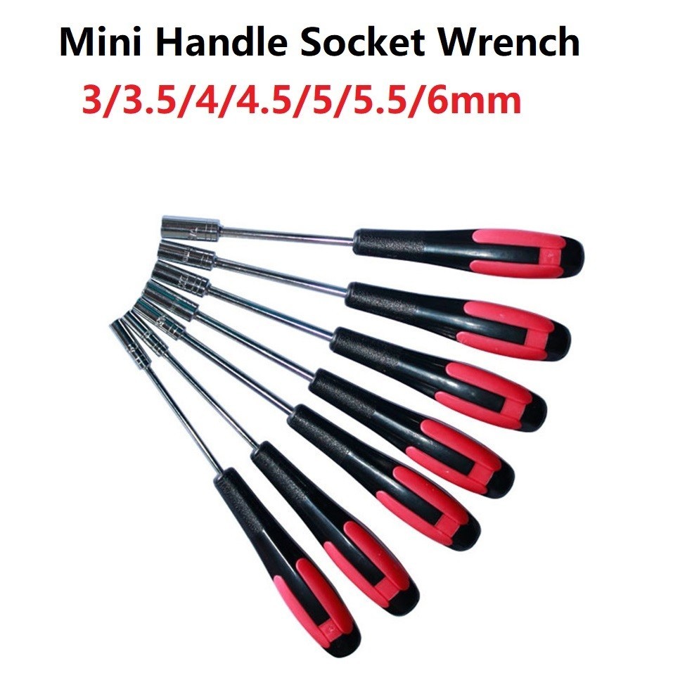 Hex Nut Socket Driver Screwdriver Set with Extended Length 3 6mm for Long Bolts