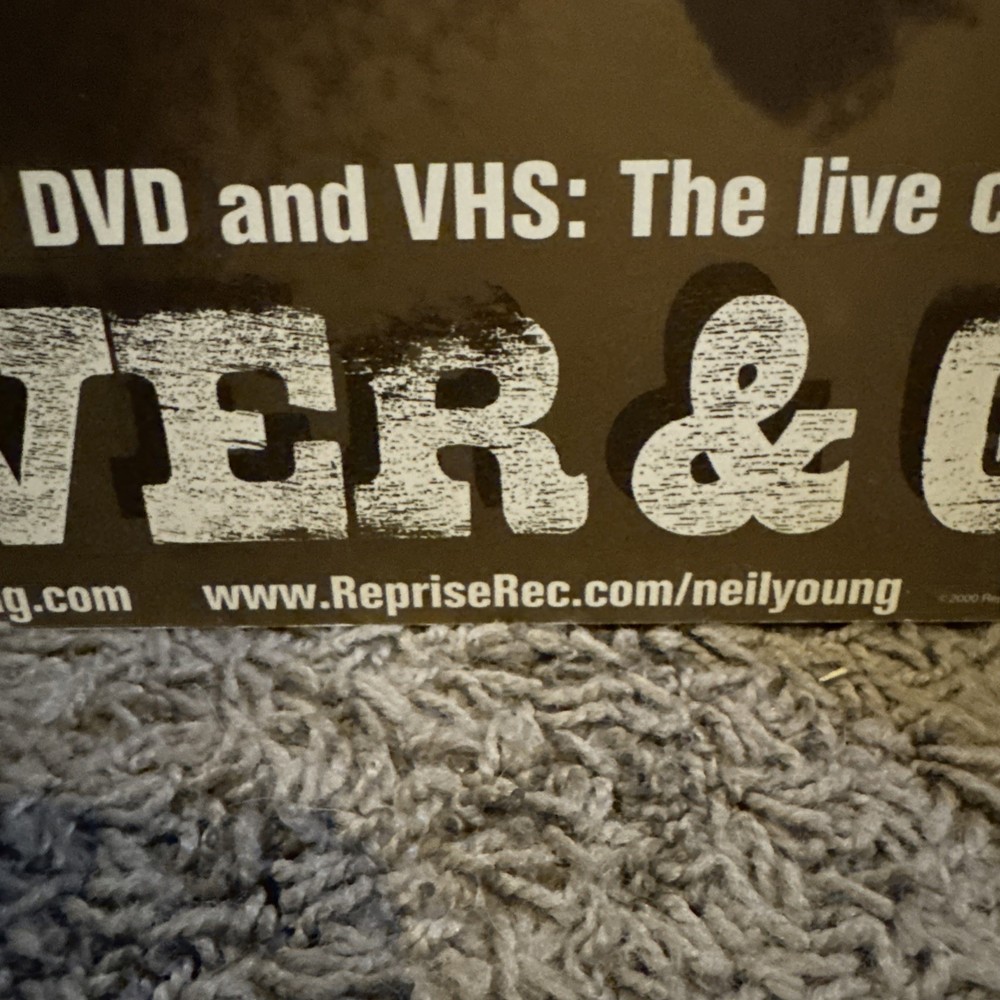 Neil Young 12x12” DS Promo Poster Flat Silver And Gold 2000