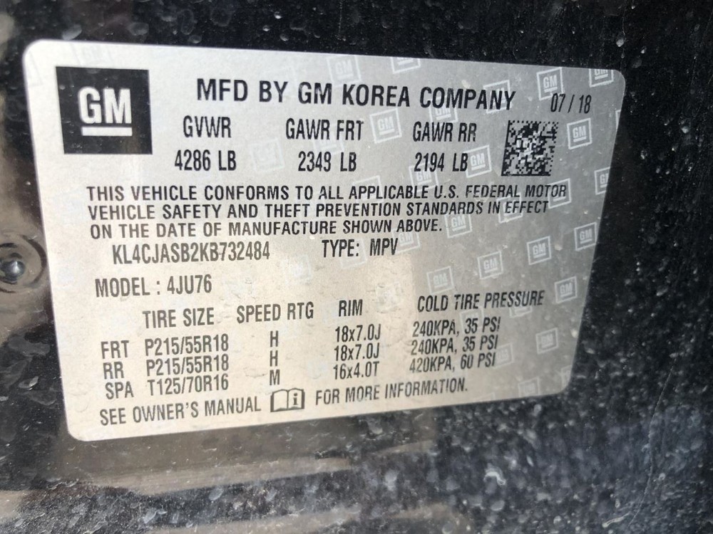 Sun Visor Left Driver Fits 13-22 ENCORE 957097