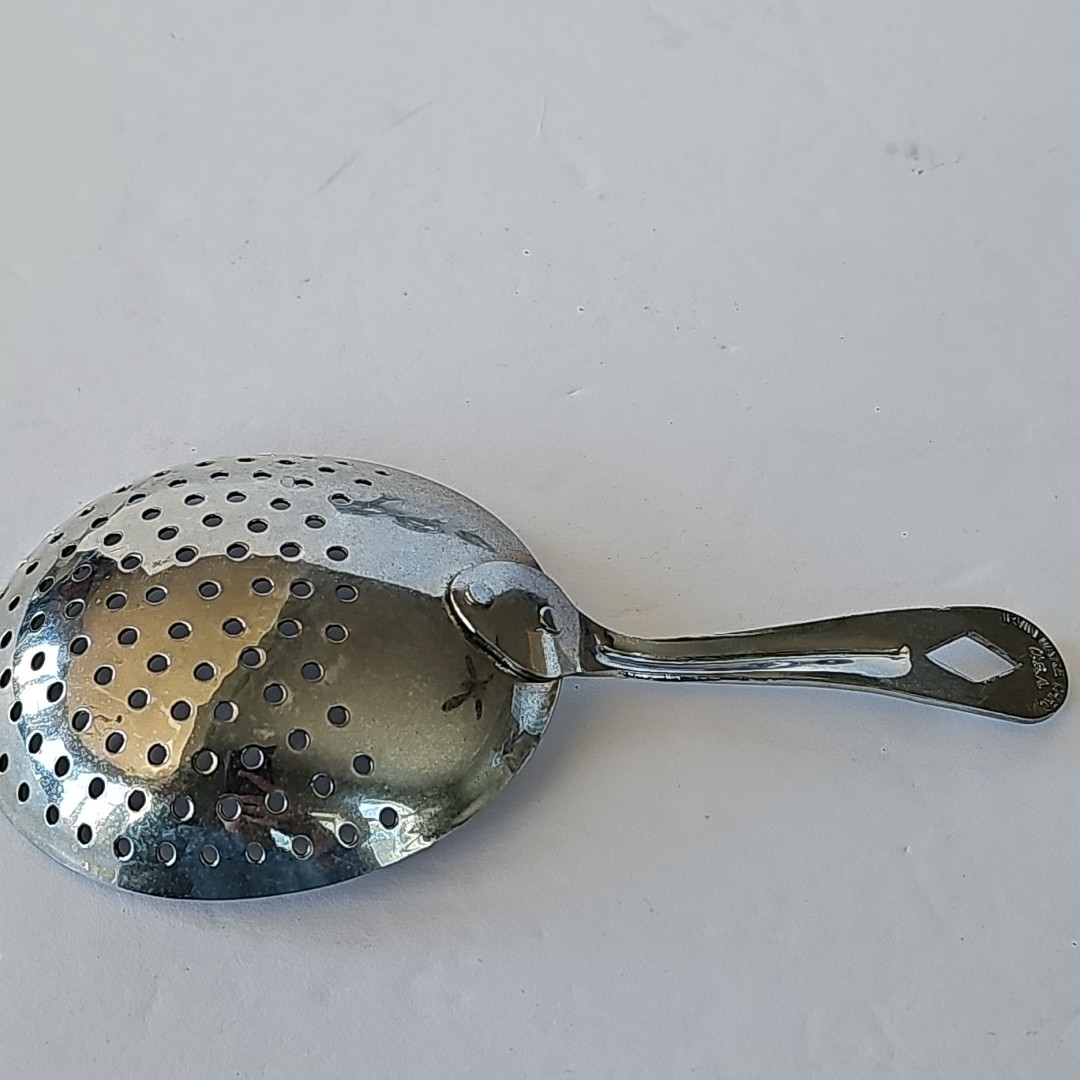 Vintage Julep Cocktail Strainer Irvin Ware Chrome Barware Made in USA 1942