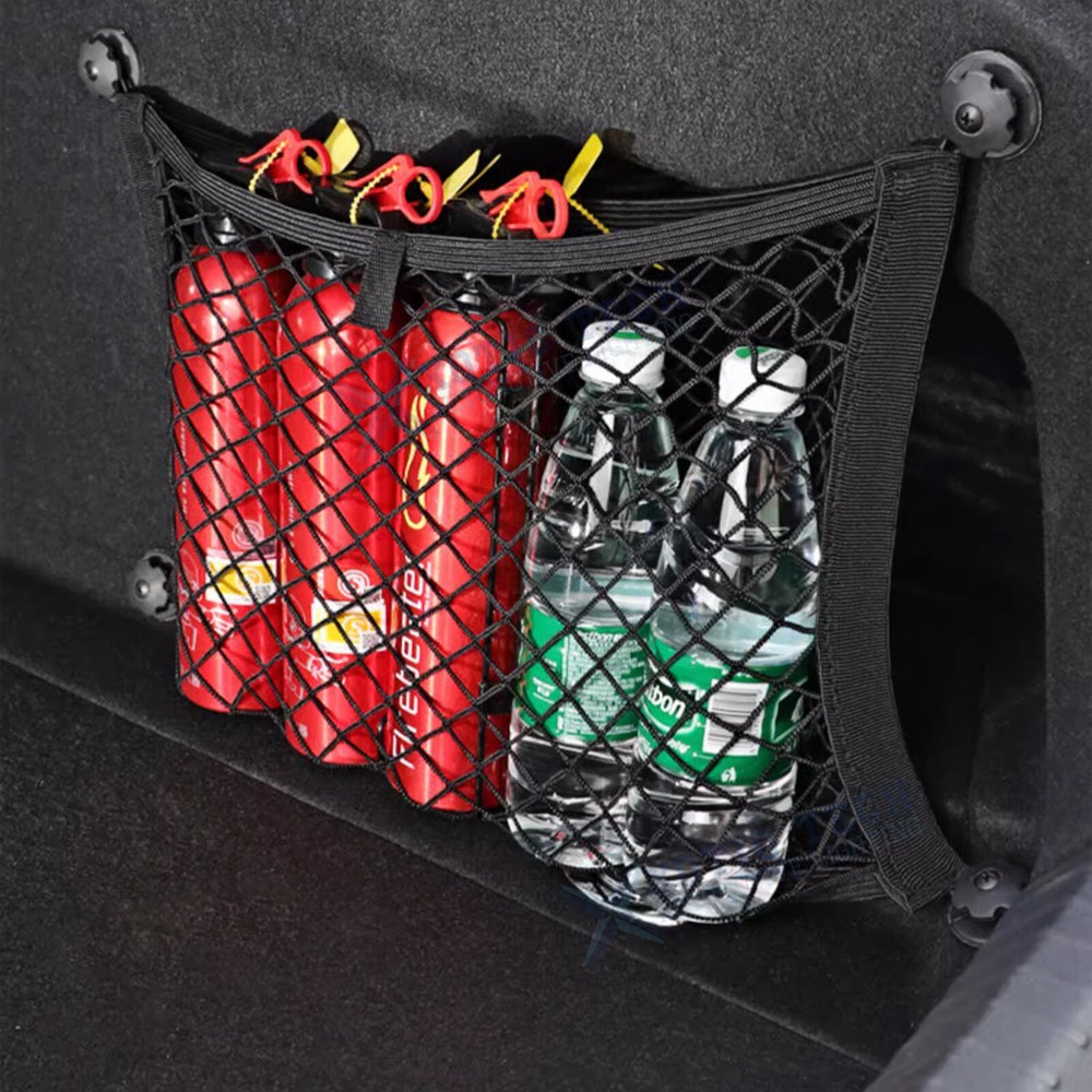 2pcs Small Cargo Net Elastic Pocket Storage Mesh Net Universal For Car SUV Vans
