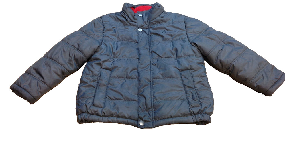 $80 Calvin Klein Little Boys' Eclipse Bubble Jacket,Gray, Size XL