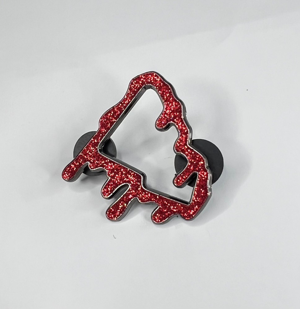 Bulls Red Drip Hat Pin