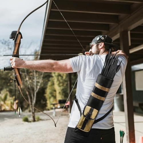 Archery Lightweight Back Arrow Quiver Khaki