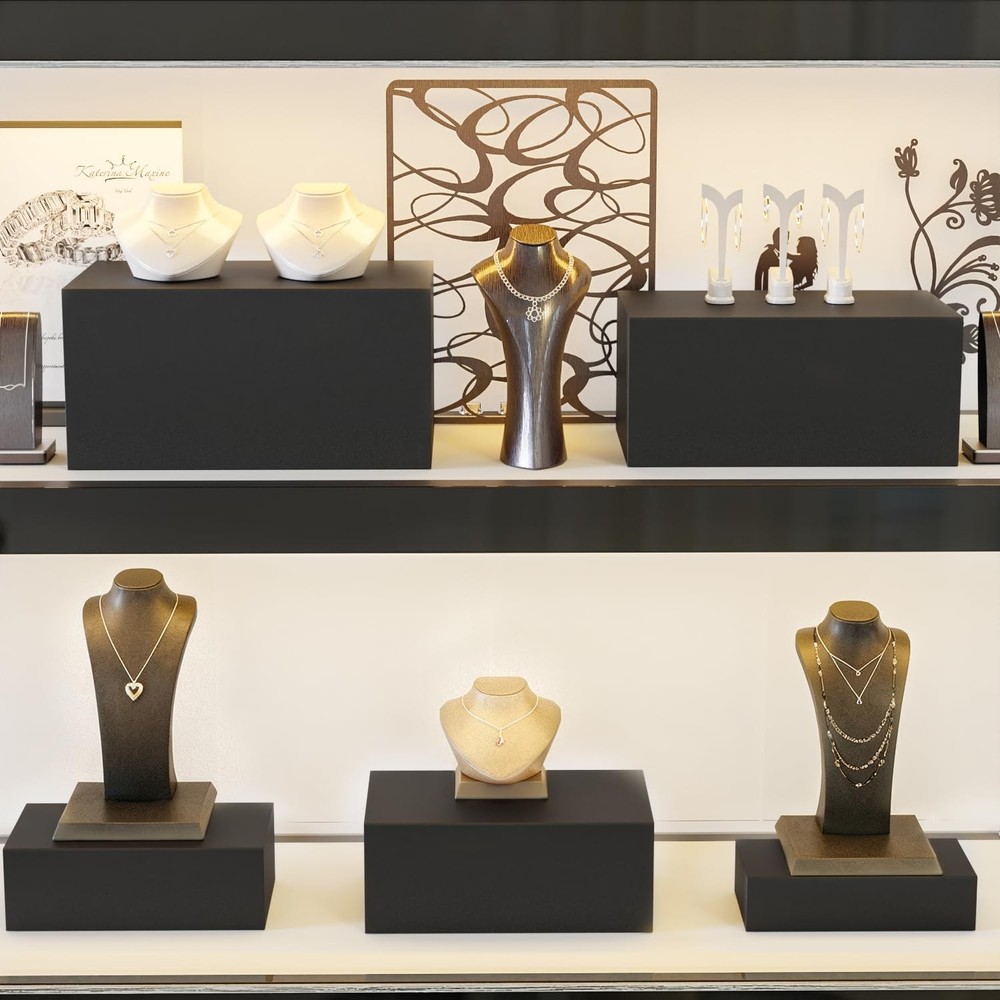 5 Pcs Metal Display Stands for Buffet Table Cake Risers, Cupcake Rectangle St...