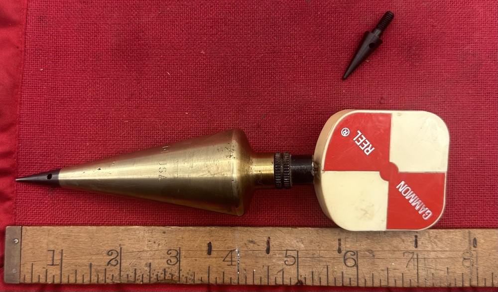 LEITZ - 14 PLUMB BOB w/ Gammon Reel & Extra Tip