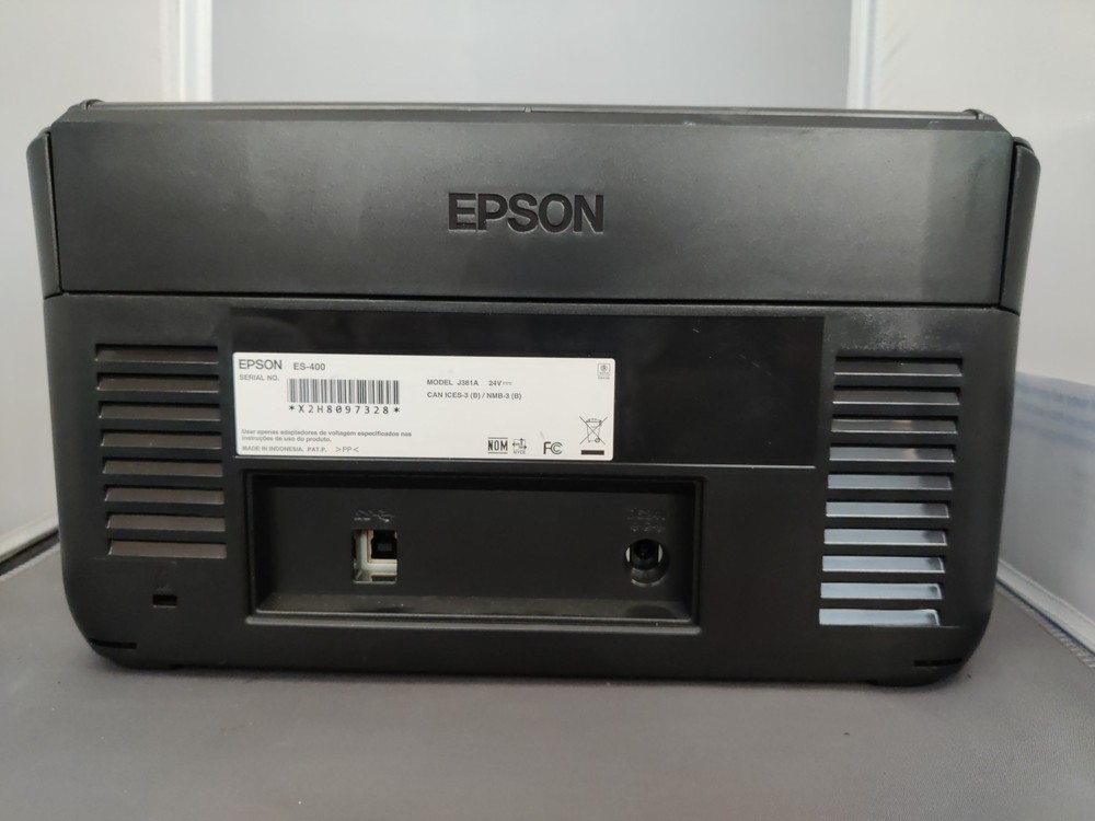 Epson ES-400 Duplex Document Scanner - Power Supply and USB Cable Included