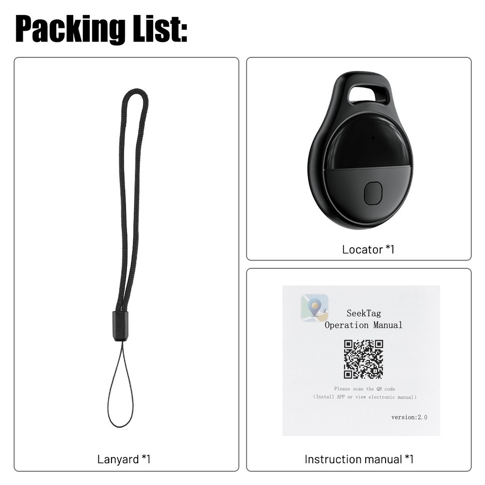 GPS Tracker for Android/IOS Systems Smart Tracking Anti-Lost Mini Global Locator