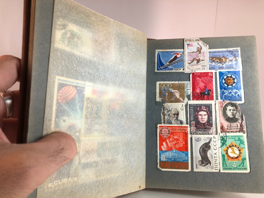 Large album of stamps of the USSR more than 120 pcs. , cool stamps USSR