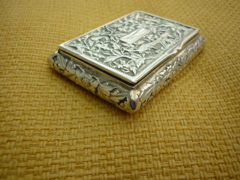 Oriental Silver Snuff Box Great Quality