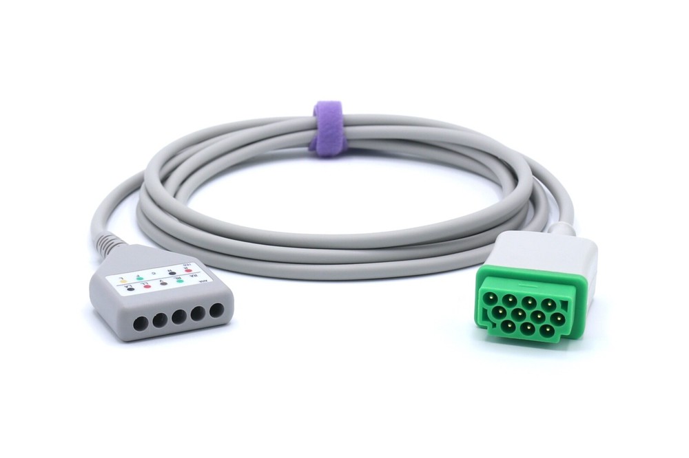 GE Marquette Compatible ECG Trunk Cable 5 Leads - Same Day Shipping