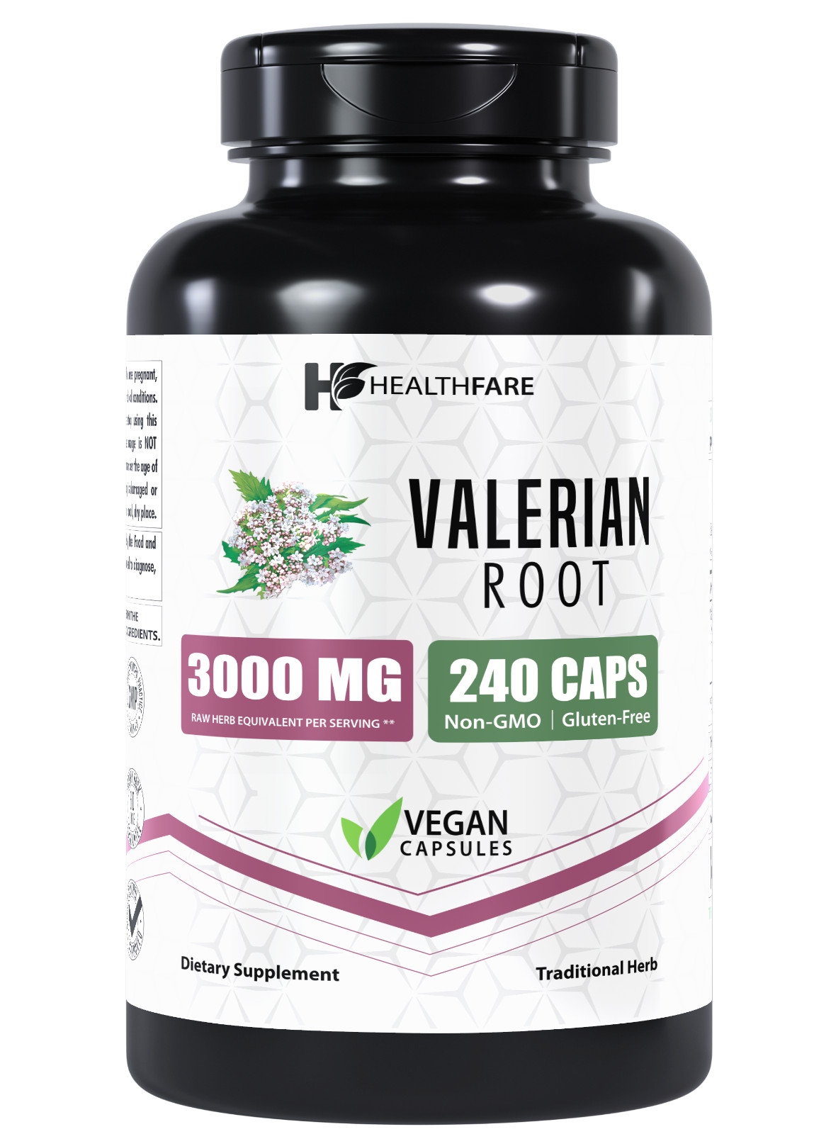 Valerian Root Capsules 240 Pills 3000mg Highest Potency Sleep Aid HealthFare USA