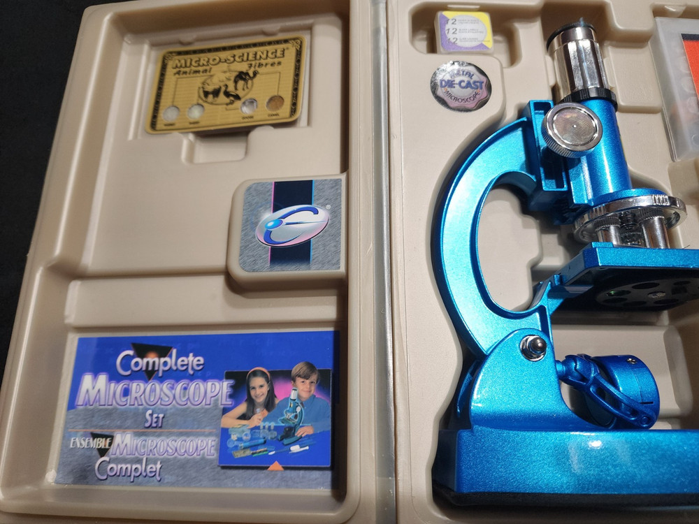 Micro-Science Complete Microscope Set Educational Kit with Slides & Tools