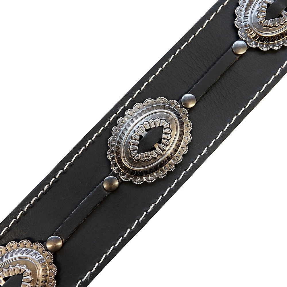 RICHTER Raw II Concho Guitar Strap Silver