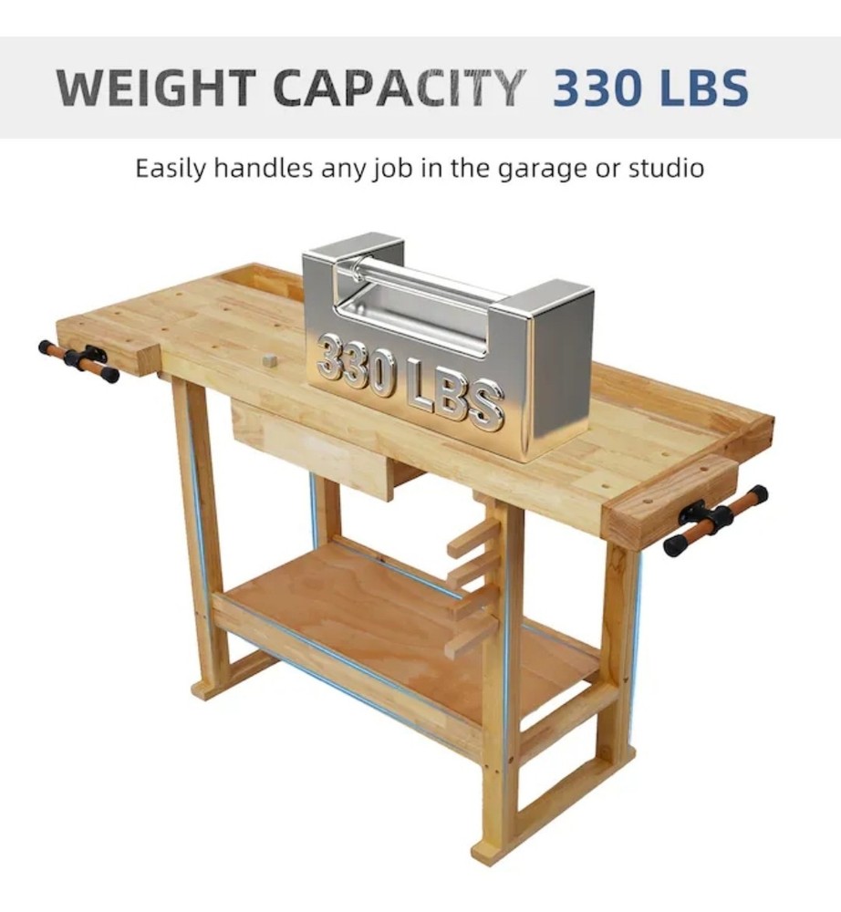 Lowe's Woodworking Bench by Siavonce