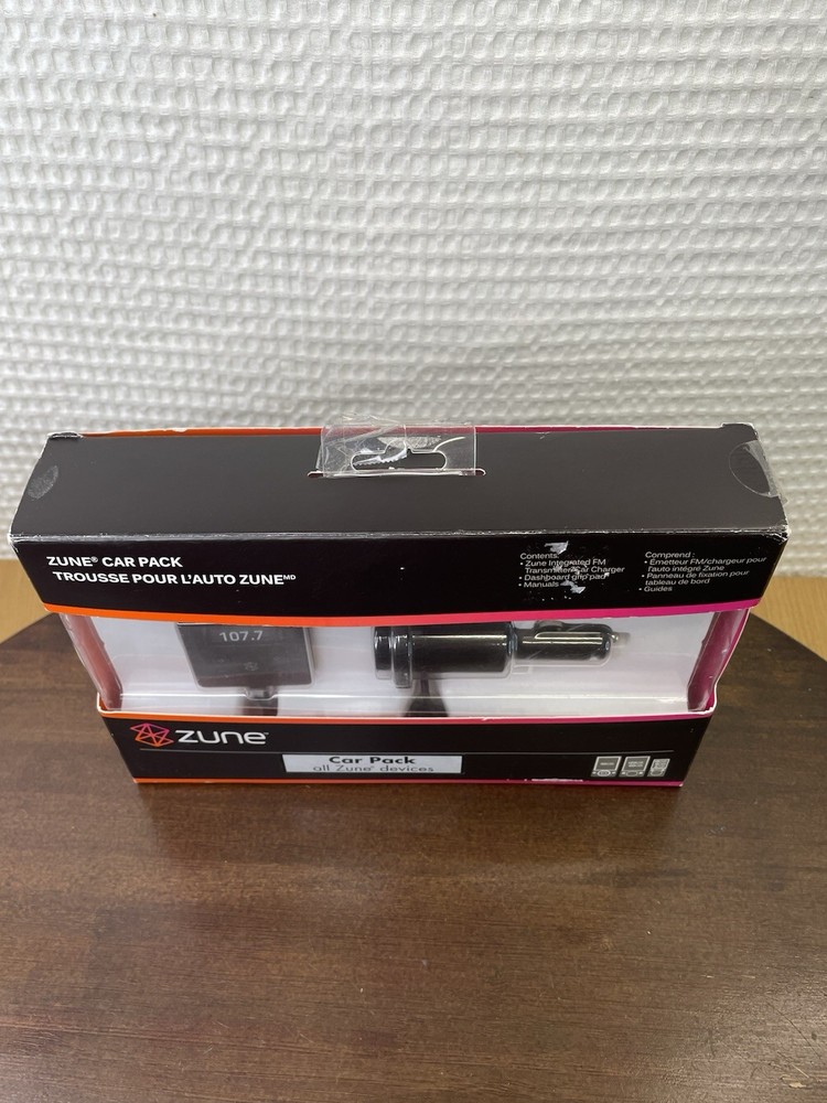Microsoft Zune Car Pack - Charger FM Transmitter - New Open Box Read Description