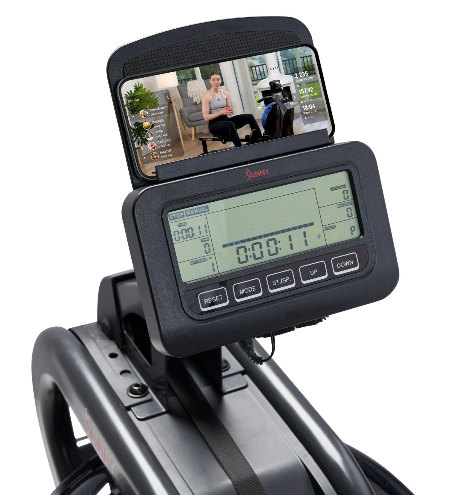 Smart Phantom Hydro Water Rowing Machine Foldable Home Cardio Workout Dual Rail