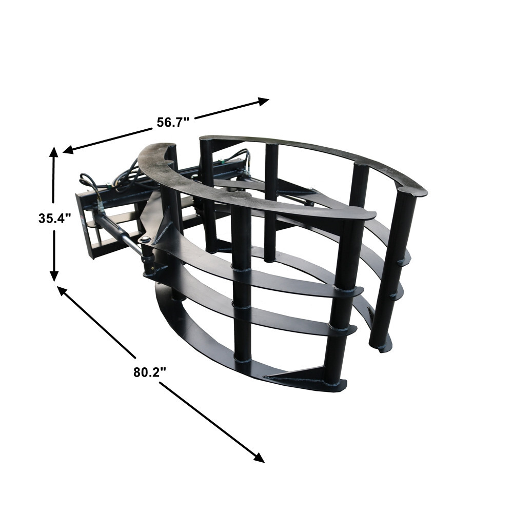 Fast arrival Attachments Skid Steer Round Hay Bale Grapple
