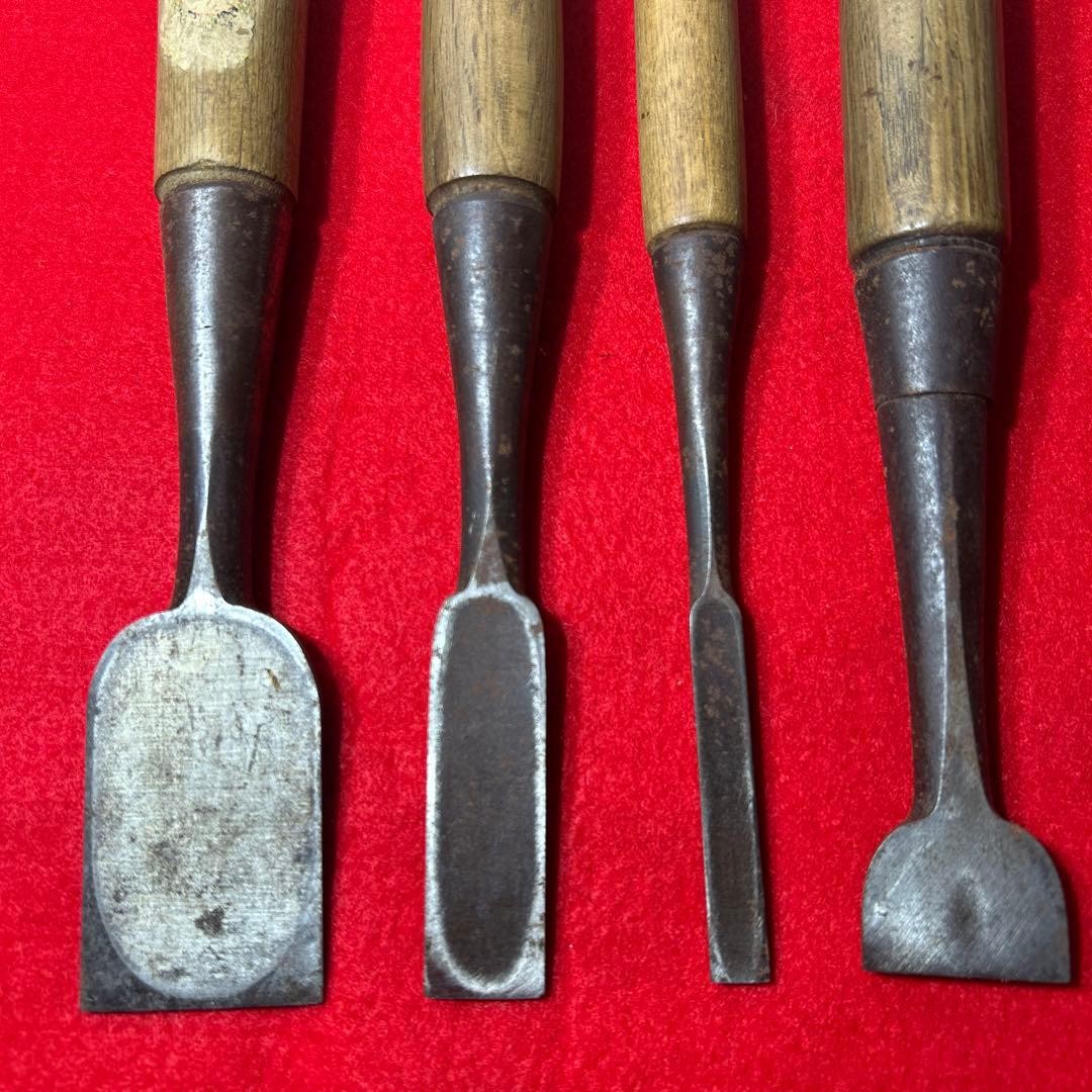 Shunhiro-Maru Chisel Masahiku-Maru Fukumitsu 4-Piece Woodworking Tool Set