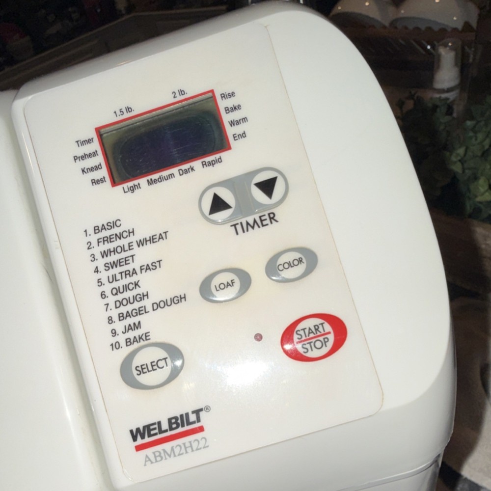 Welbilt ABM2H22 Baker's Select Bread Machine White, 10 Settings, Timer, 1.5/2 lb