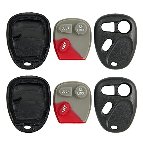 Replacement for New Shell Case and 3 Button Pad for Remote Key Fob FCC