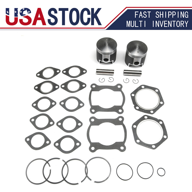 Fit 1986-1999 POLARIS INDY TRAIL 488  PISTONS TOP END GASKET KIT STD BORE 72MM