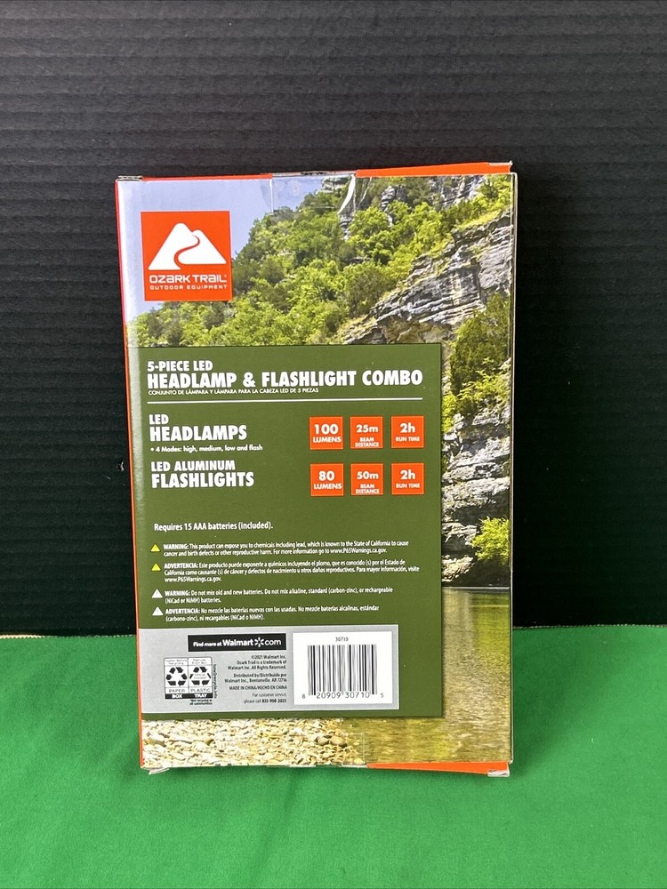 Ozark Trail 5-Piece LED Flashlight & Headlamp Combo