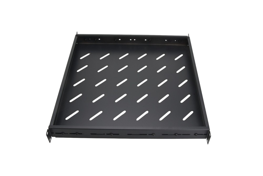 1U 19" Fixed Vented Server Shelf 4-Post Rack Mount Fully Extendable 18in - 42in