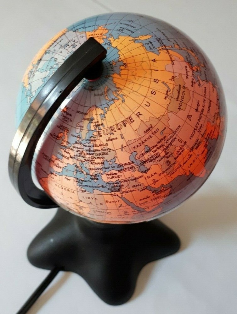 Sunbeam Small Color Changing Desktop World Map Globe