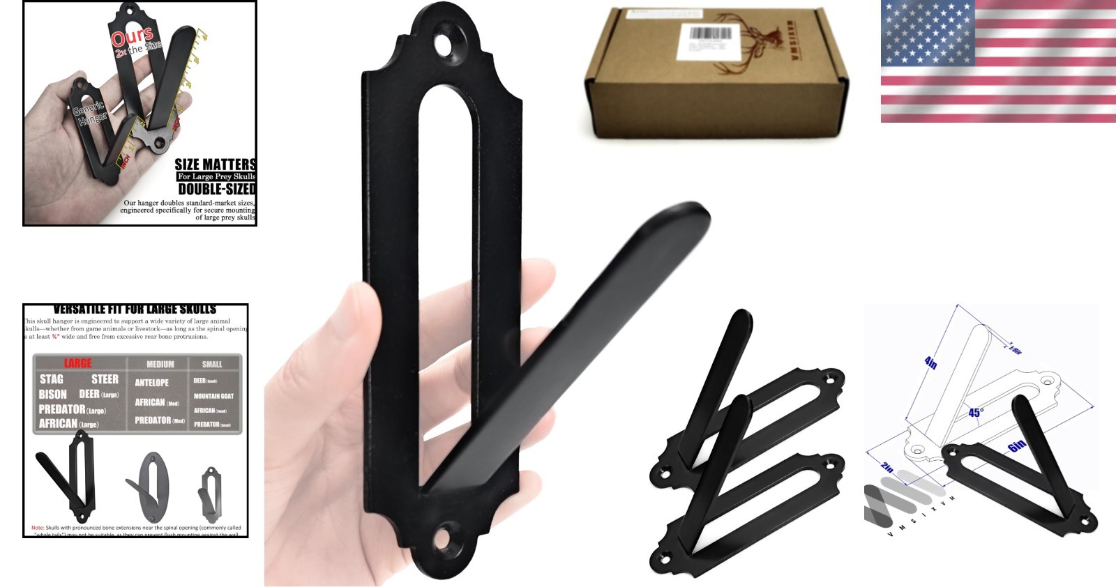 Heavy Duty Euro Skull Hanger for Deer, Bear & More - Simple Installation