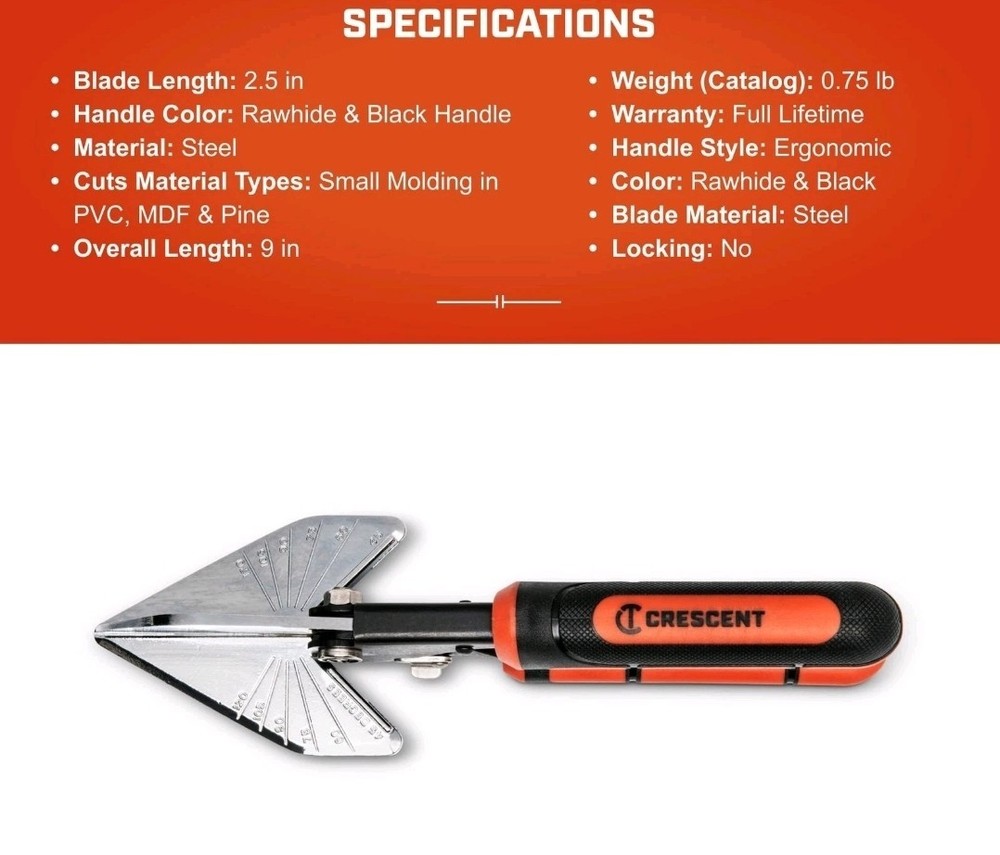 Crescent 9" Molding Miter Snips | CTM45RS