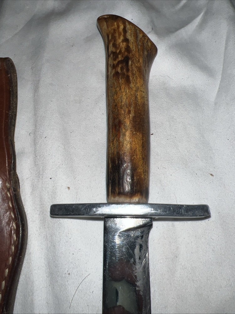 Custom/Homemade Bowie knife Antler Handle needs cap