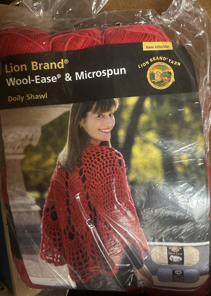 Lion Brand Doily Shawl Kit