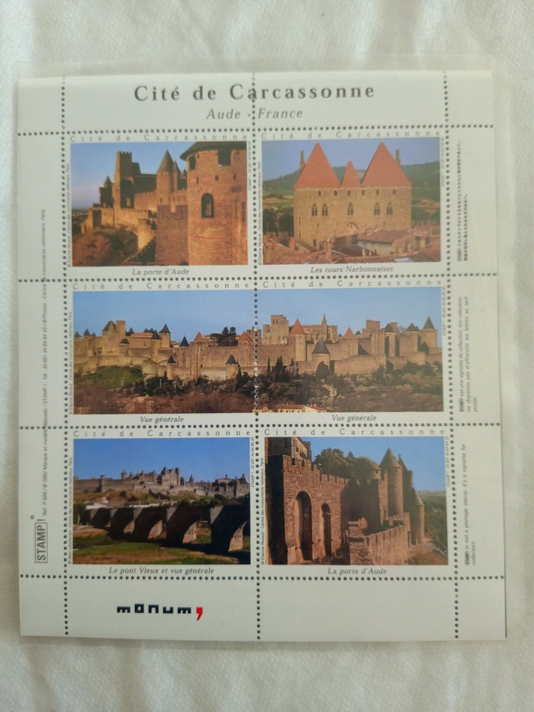 Cité de Carcassonne STAMP vignettes