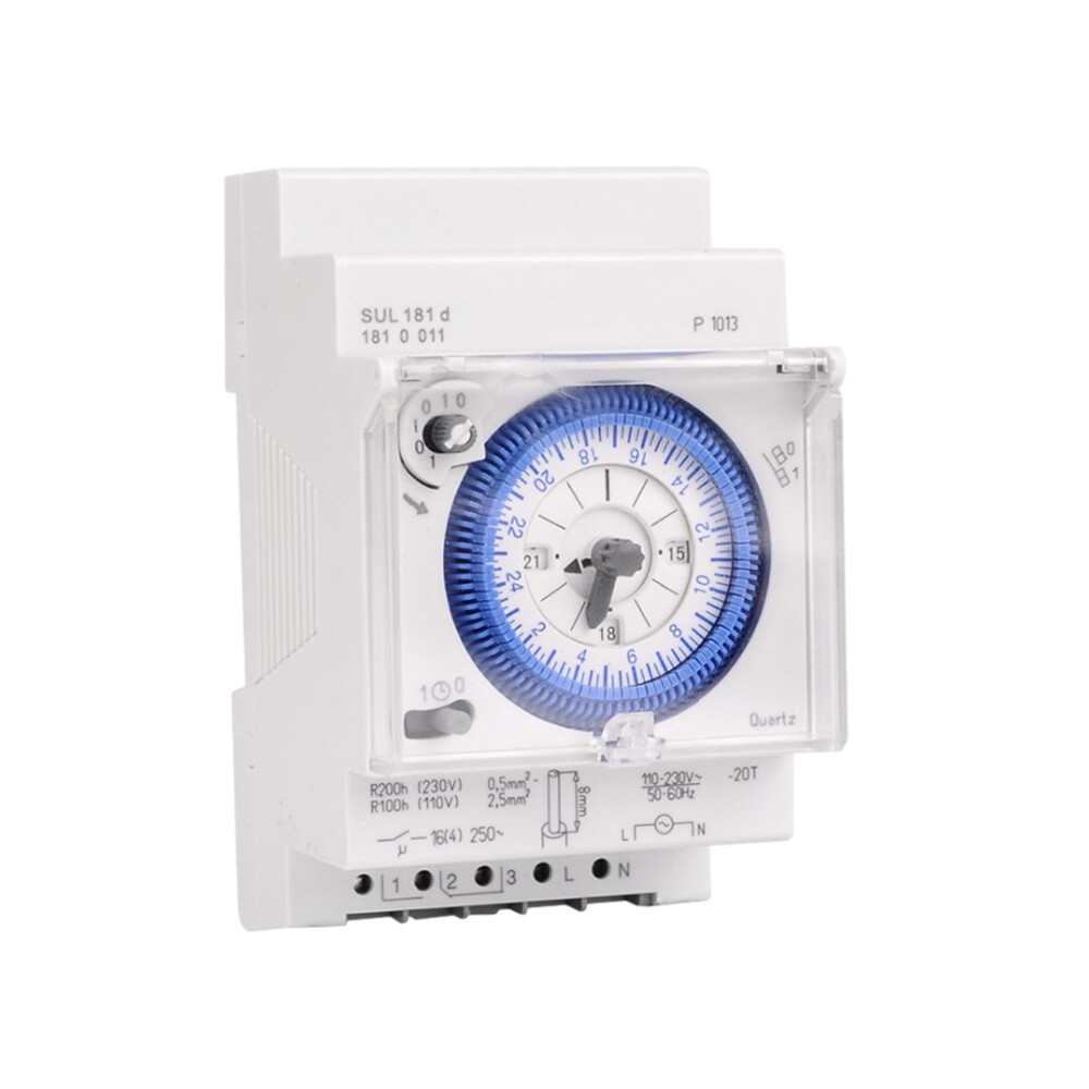 SUL181D Mechanical Timer Switch 96 Times On/Off Per Day Time Set Range 15 Mins