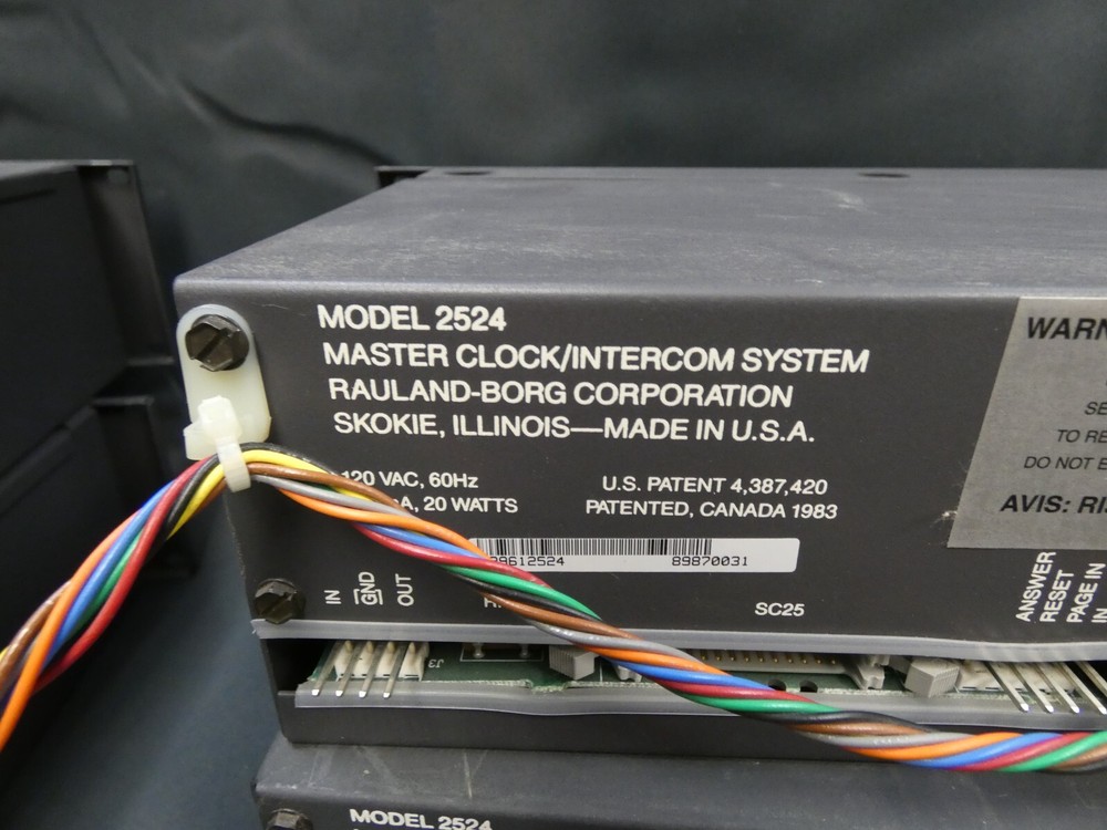 RAULAND MCZ300 Intercom/PA System - Control Unit, Casette Deck, Clock, 2 Amps