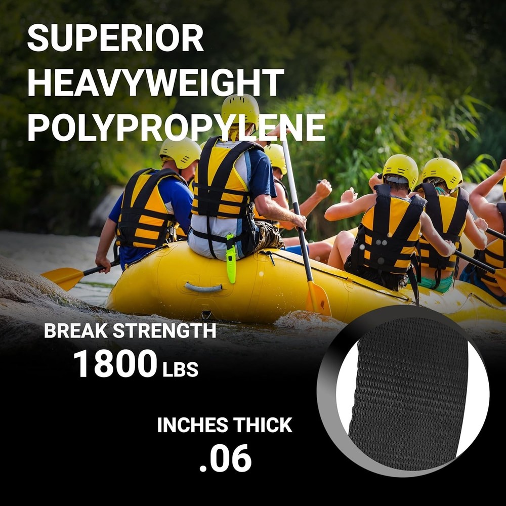 Versatile 2" x 10 Yards Heavyweight Polypropylene Webbing for All Outdoor Needs