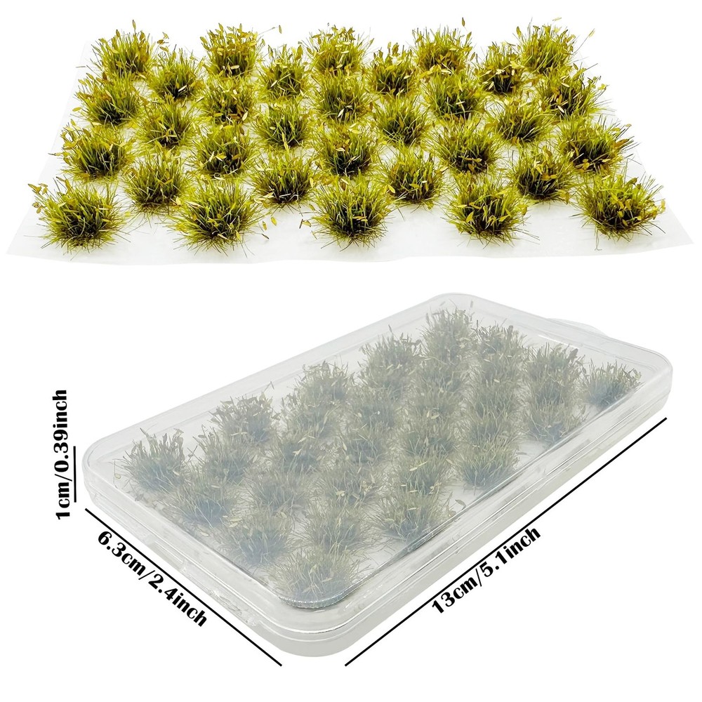 Cayway Miniature Grass Cluster, Static Grass Tuft Model Vegetation Groups for...